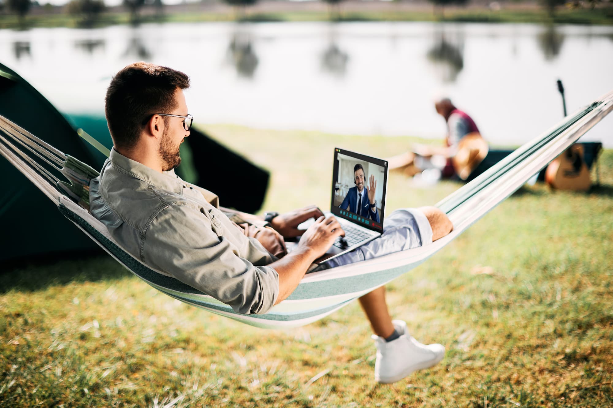 Man working Remotely